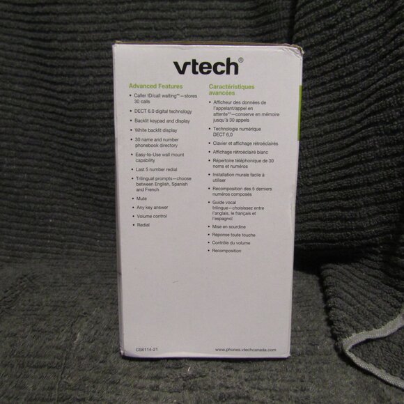 Vtech Cs6114-21 2-handset Cordless Phone System - Black - Picture 4 of 6